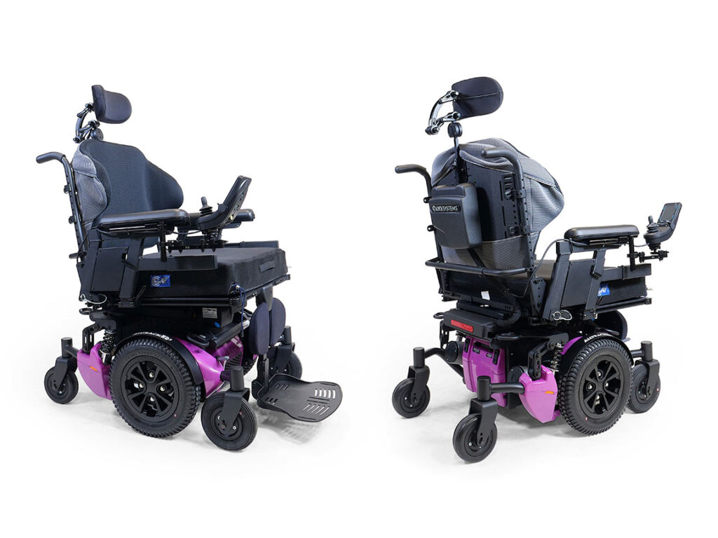Alltrack HD3, fauteuil roulant bariatrique motorisé - Gomme Balloune Métallique