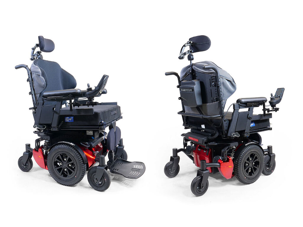Alltrack HD3, fauteuil roulant bariatrique motorisé - Rouge Bonbon