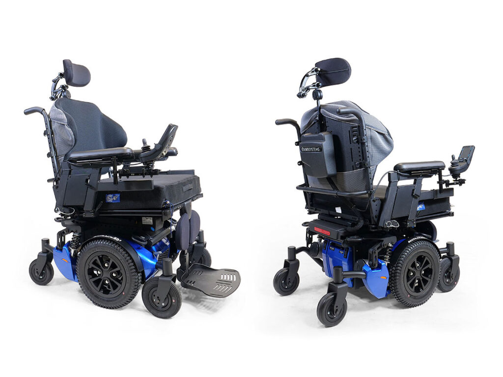 Alltrack HD3, fauteuil roulant bariatrique motorisé - Bleu Cobalt