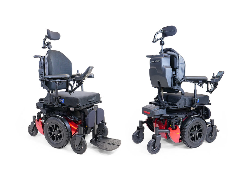 Alltrack M3, fauteuil roulant motorisé – Rouge Bonbon